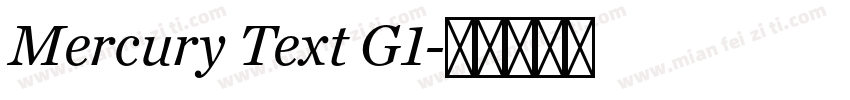 Mercury Text G1字体转换